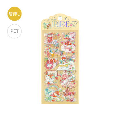 BGM IRIDE Holographic Foil Clear Sticker - Strawberry BS-RS016