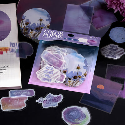 BGM Color Poems Sticker Flakes - Purple BS-TF018