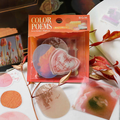 BGM Color Poems Sticker Flakes - Orange BS-TF019