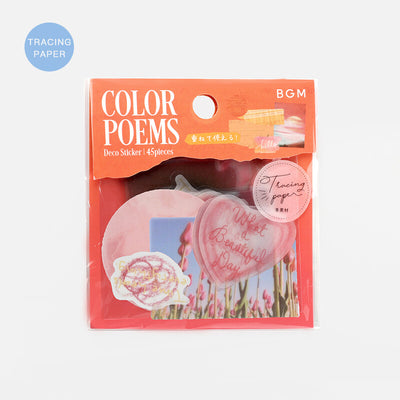 BGM Color Poems Sticker Flakes - Orange BS-TF019