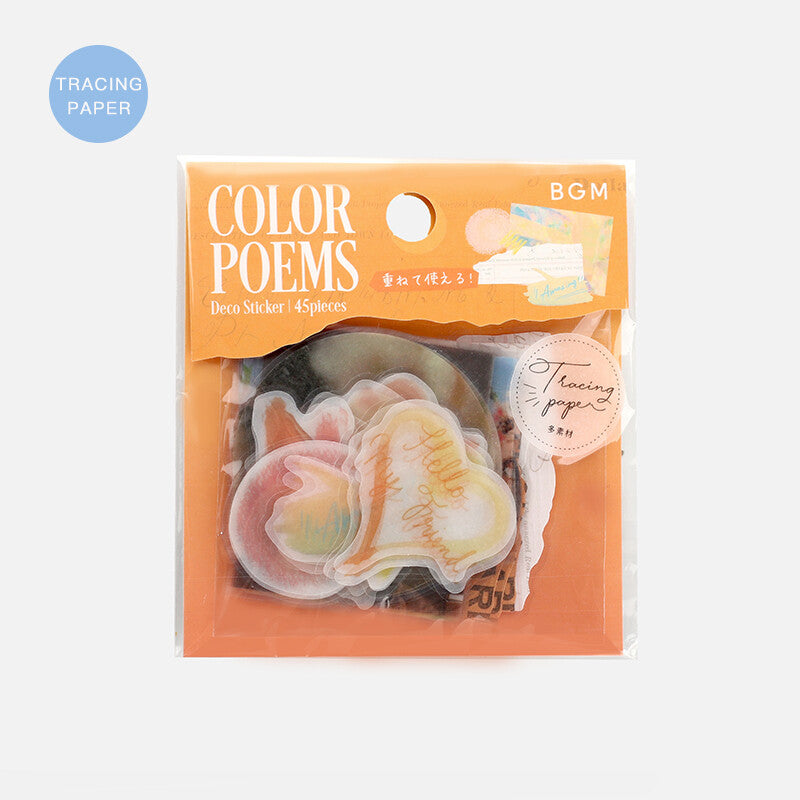 BGM Color Poems Sticker Flakes - Yellow BS-TF020