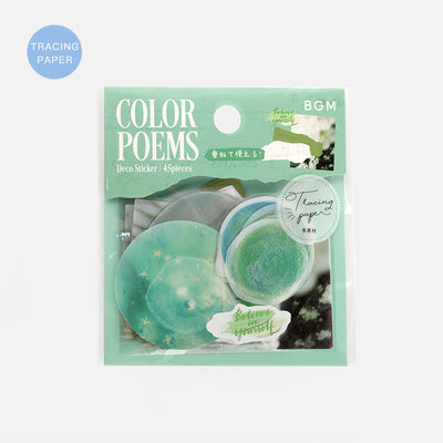 BGM Color Poems Sticker Flakes - Green BS-TF021