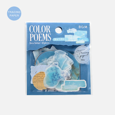 BGM Color Poems Sticker Flakes - Blue BS-TF022