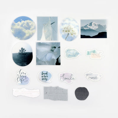 BGM Color Poems Sticker Flakes - White BS-TF023