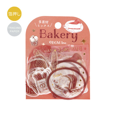 BGM Holiday Shopping Gold Foil Sticker Flakes - Bakery BS-TFG001