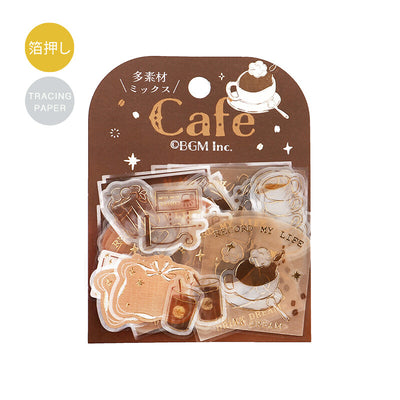 BGM Holiday Shopping Gold Foil Sticker Flakes - Cafe BS-TFG002