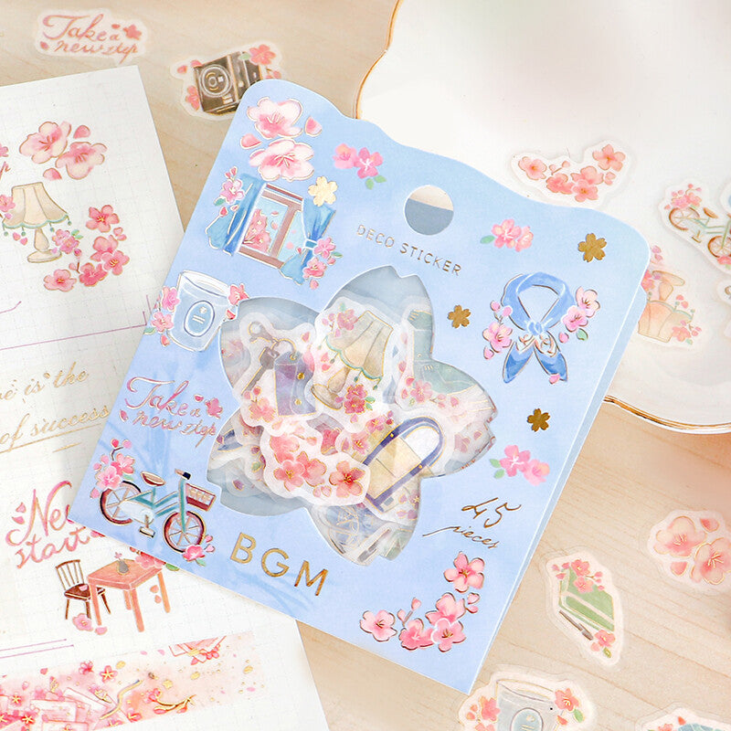 BGM Sakura Limited Edition Gold Foil Sticker Flakes - A New Start