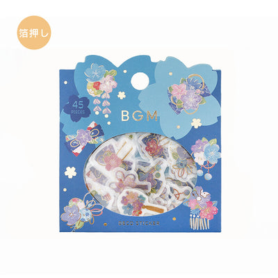 BGM Sakura Limited Edition Gold Foil Sticker Flakes - Blue Sakura Workshop BS-XFG006