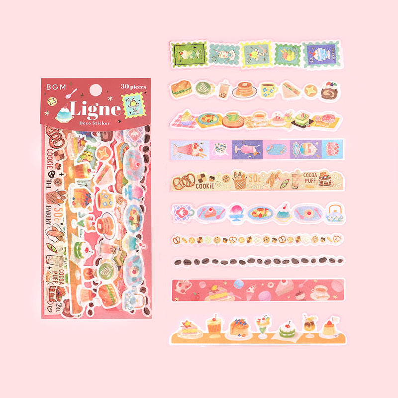 BGM Ligne Gold Foil Sticker Pack - Sweets Parlor BS-XLS014