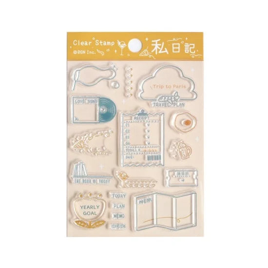 BGM Clear Stamp Set - My Diary BT-CS065