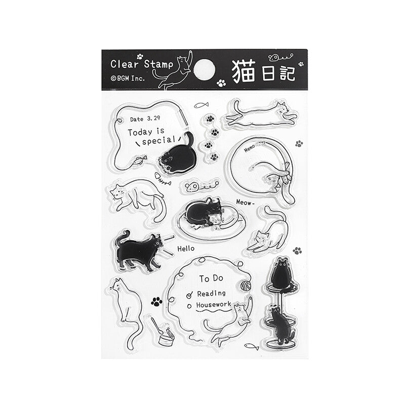 BGM Clear Stamp Set - Cat Diary BT-CS067