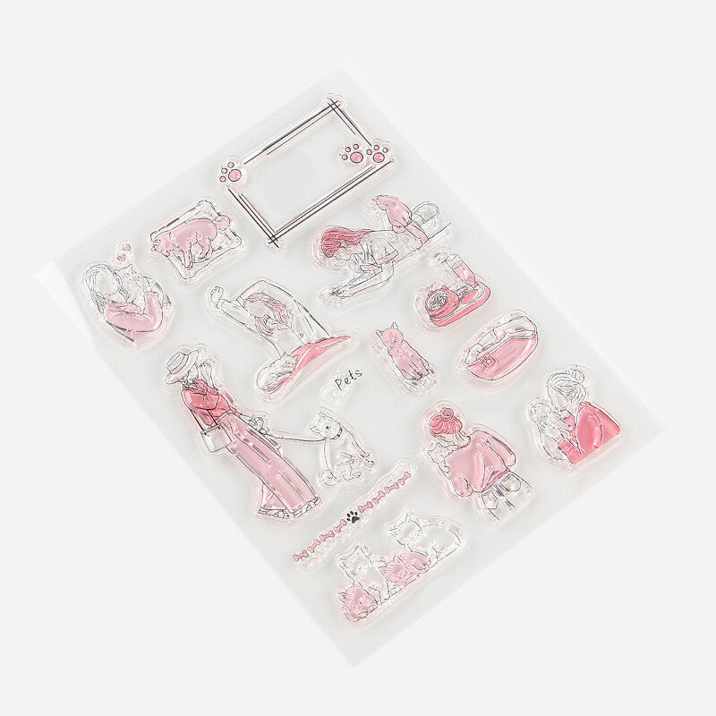 BGM Holidays Clear Stamp Set - Cats and Dogs BT-CSSG004