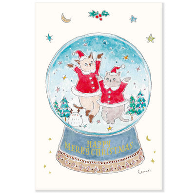Active Corporation x Tocoro Comugi Christmas Postcard - Snow Globe CMP-410
