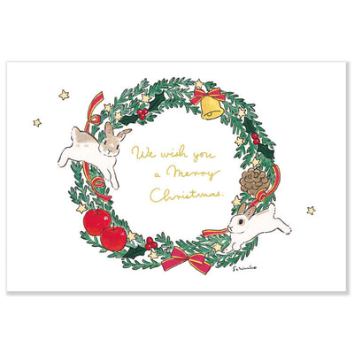 Active Corporation x Shinako Moriyama Christmas Postcard - Wreath CMP-420