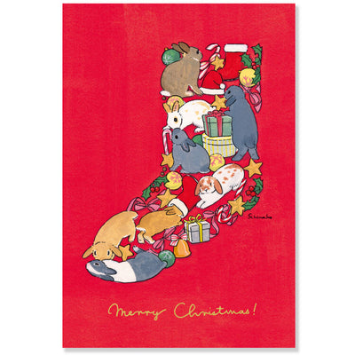 Active Corporation x Shinako Moriyama Christmas Postcard - Socks CMP-422