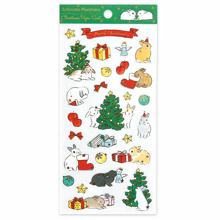 Active Corporation x Shinako Moriyama Gold Foil Christmas Sticker - Tree CMS-625