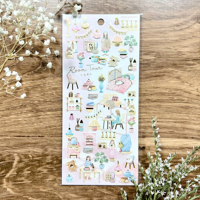 Kamio Room Tour Gold Foil Sticker - Girly Room 218049