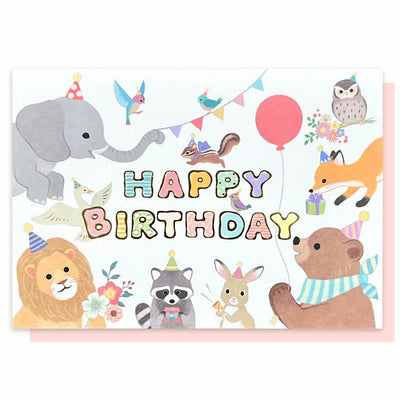 Active Corporation 3D Pop-UP Birthday Card - Animal Birthday Party K12-GM-93