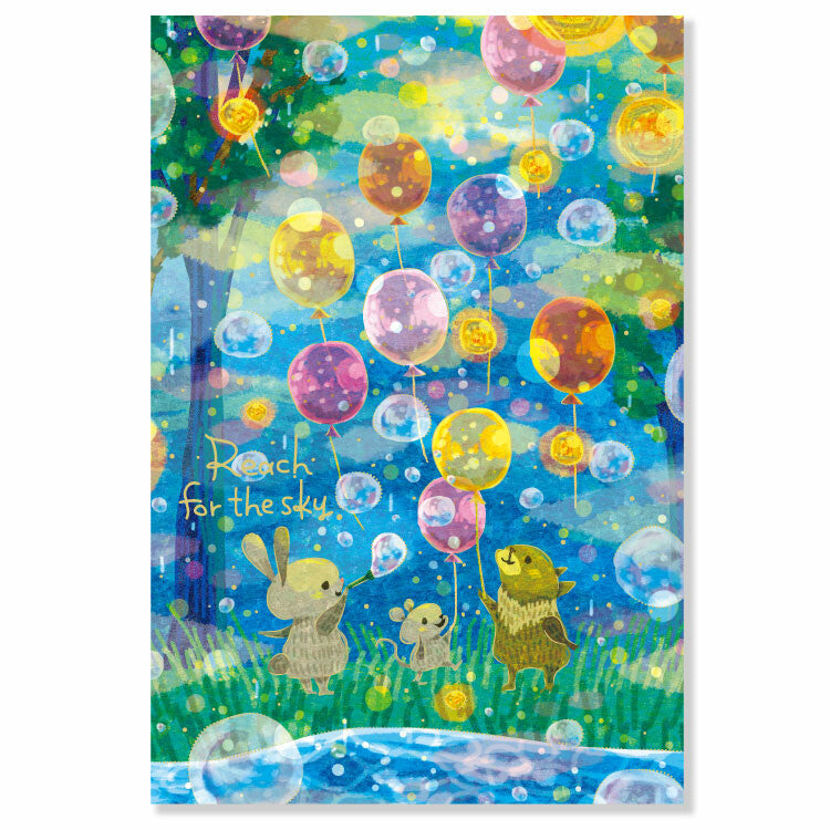 Active Corporation x Muumegu Postcard - Balloons K12-PPR-178