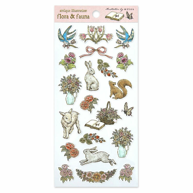 Active Corporation x Mitsu Gold Foil Sticker - Flora & Fauna K12-SR-47