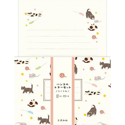 Furukawashiko Hanko Letter Set - Purring Cat LLH2