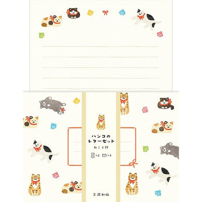 Furukawashiko Hanko Letter Set - Cat and Bell LLH6
