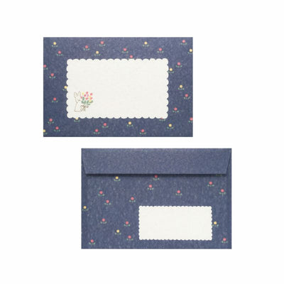 Furukawashiko Winter Limited Edition Letter Set - Rabbit and Bouquet LLL423