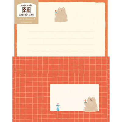 Furukawashiko Watashi-biyori Letter Set - Fluffy Bear LLL473