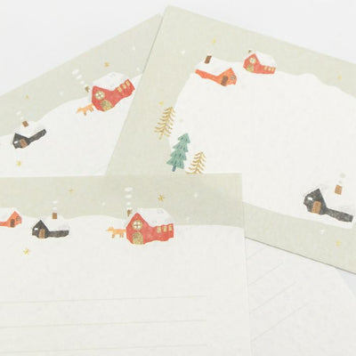 Furukawashiko Today's Letter Letter Set - Snowy House LLL497