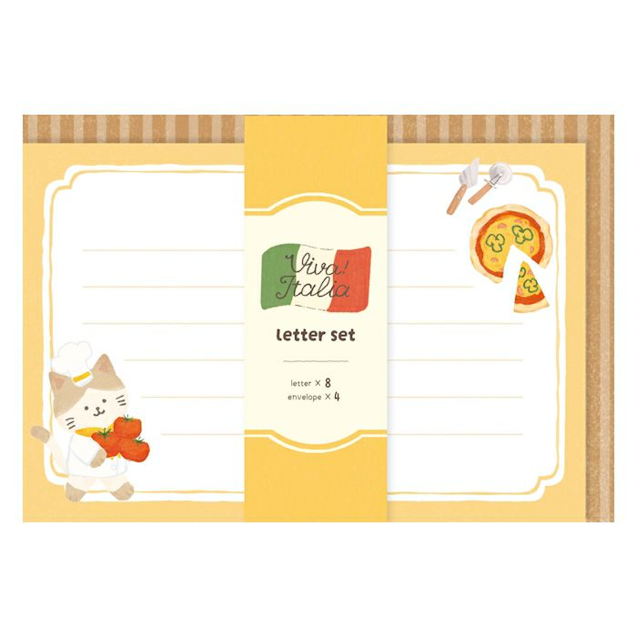 Furukawashiko Viva Italia Letter Set - Pizza Cat LLL500