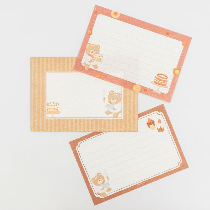 Furukawashiko Viva Italia Letter Set - Dessert Bear LLL501