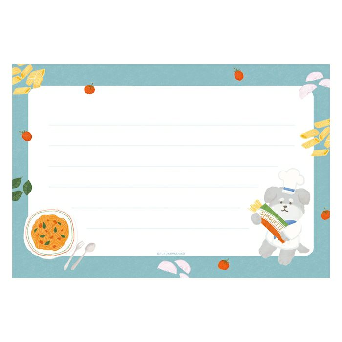 Furukawashiko Viva Italia Letter Set - Pasta Dog LLL502