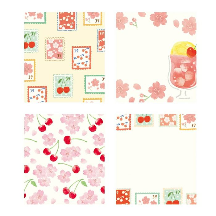 Furukawashiko Spring Limited Edition Memo Pad - Sakura and Fruit LM235