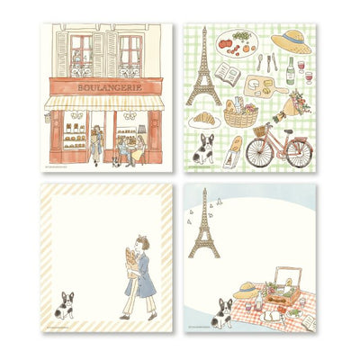 Furukawashiko Bonjour Paris Memo Pad - Bakery LM247