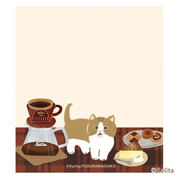 Furukawashiko x Kalita Life is Coffee Memo Pad - Brown Coffee LM350