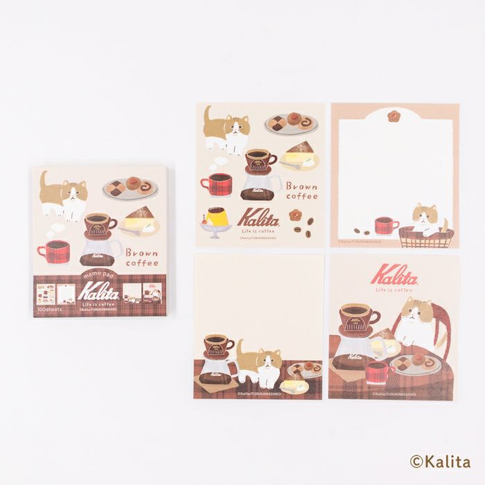 Furukawashiko x Kalita Life is Coffee Memo Pad - Brown Coffee LM350