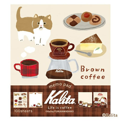 Furukawashiko x Kalita Life is Coffee Memo Pad - Brown Coffee LM350