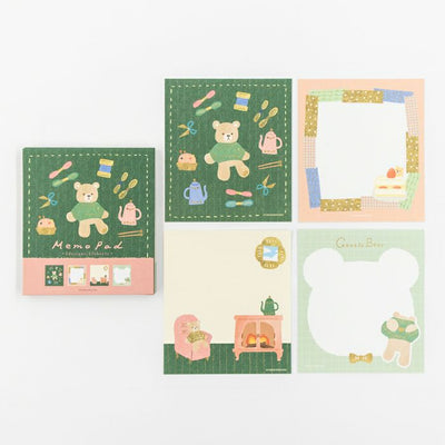 Furukawashiko Winter Limited Edition Memo Pad - Knit and Bear LM360