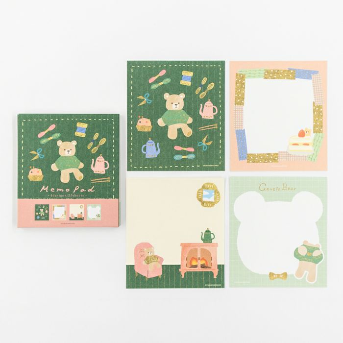 Furukawashiko Winter Limited Edition Memo Pad - Knit and Bear LM360