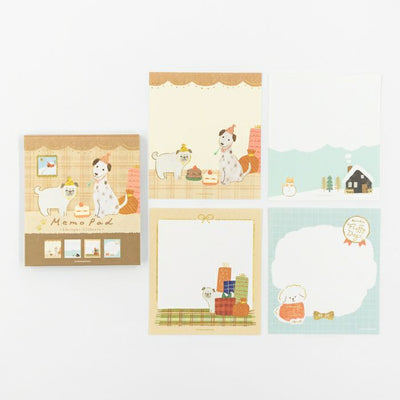 Furukawashiko Winter Limited Edition Memo Pad - Snowy Scenery and Dog LM361