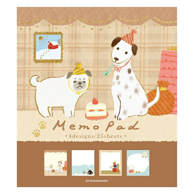 Furukawashiko Winter Limited Edition Memo Pad - Snowy Scenery and Dog LM361