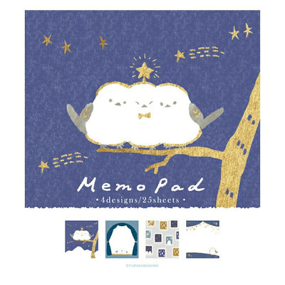 Furukawashiko Winter Limited Edition Memo Pad - Star and Bird LM362