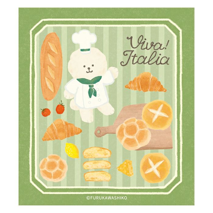 Furukawashiko Viva Italia Memo Pad - Bread Dog LM363