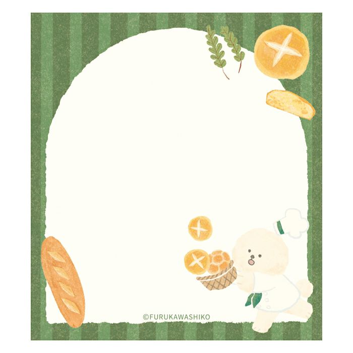 Furukawashiko Viva Italia Memo Pad - Bread Dog LM363