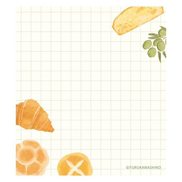 Furukawashiko Viva Italia Memo Pad - Bread Dog LM363