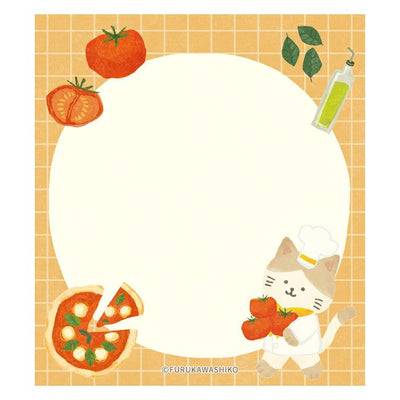 Furukawashiko Viva Italia Memo Pad - Pizza Cat LM364