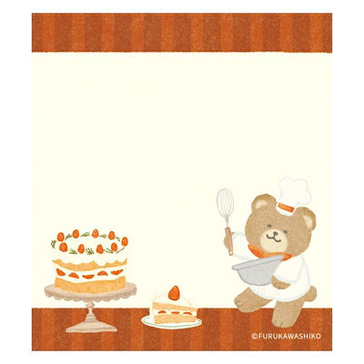 Furukawashiko Viva Italia Memo Pad - Dessert Bear LM365