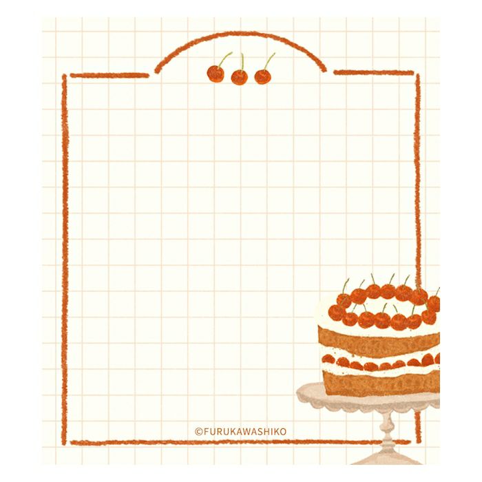 Furukawashiko Viva Italia Memo Pad - Dessert Bear LM365
