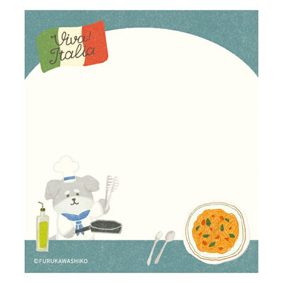 Furukawashiko Viva Italia Memo Pad - Pasta Dog LM366