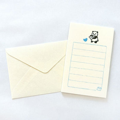 Furukawashiko Mini Letter Set - Panda and Letter LS566